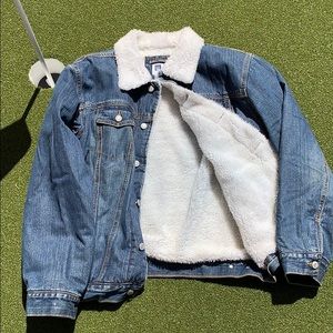 Sherpa lined jean jacket
